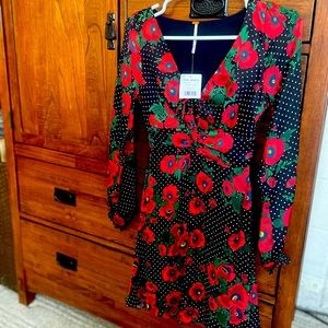 Free people long sleeve dress new with tag